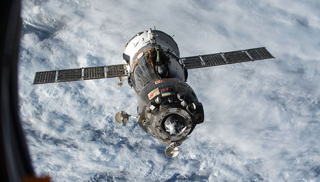 The Soyuz TMA-15M spacecraft undocked from the Rassvet module on the International Space Station. Like other spacecraft, communication and tracking systems incorporate photonics technology.  Courtesy of NASA.